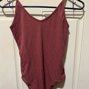 american eagle burgundy body suit
